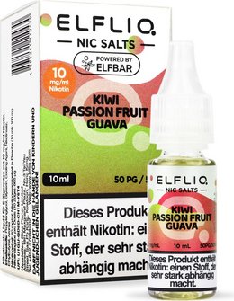 ELFBAR ELFLIQ Kiwi Passion Fruit Guava 10mg/ml Nic Salt 10ml
