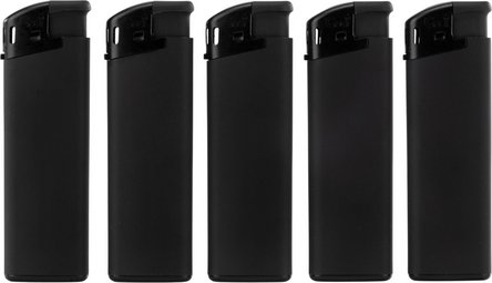 COOL Mehrweg-Piezo-Feuerzeug schwarz Rubber