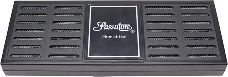PASSATORE Polymerbefeuchter eckig schwarz f&uuml;r ca.50-100 Cig.
