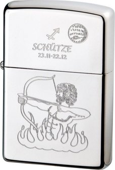 ZIPPO chrom poliert Sch&uuml;tze Ha