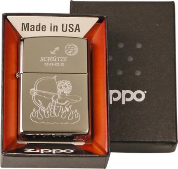 ZIPPO chrom poliert Sch&uuml;tze Ha
