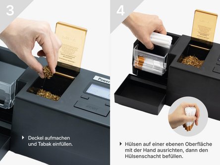 Powermatic V elektr.Zig.-Stopfger&auml;t m. automat. H&uuml;lsenzufuhr