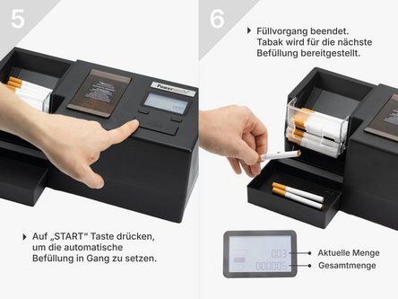 Powermatic V elektr.Zig.-Stopfger&auml;t m. automat. H&uuml;lsenzufuhr