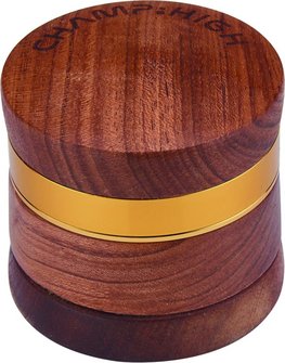 CHAMP Holz/Alu-Grinder"High Wooden" 4tlg., Ø 60mm, Höhe 60mm
