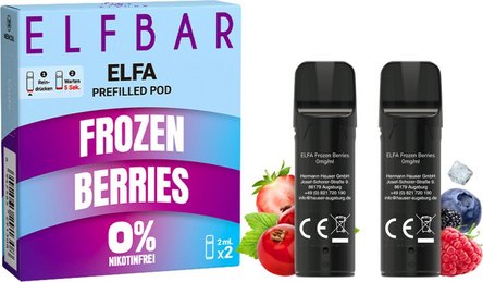 ELFBAR ELFA Pod Frozen Berries 0mg/ Nikotin 2er