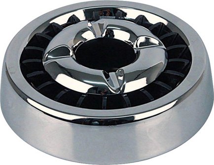 Ascher mit Stern-Einsatz chrom/chrom 13 cm
