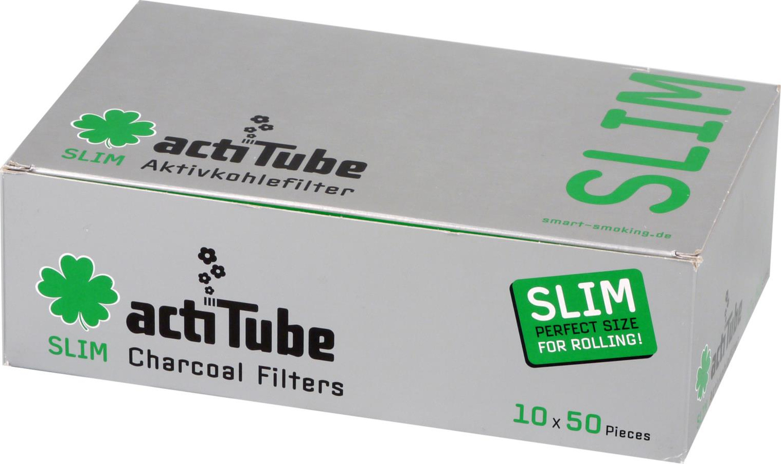 Actitube Slim Aktivkohlefilter 7 1mm 2x50 Weltneuheit Aktivkohle Filter