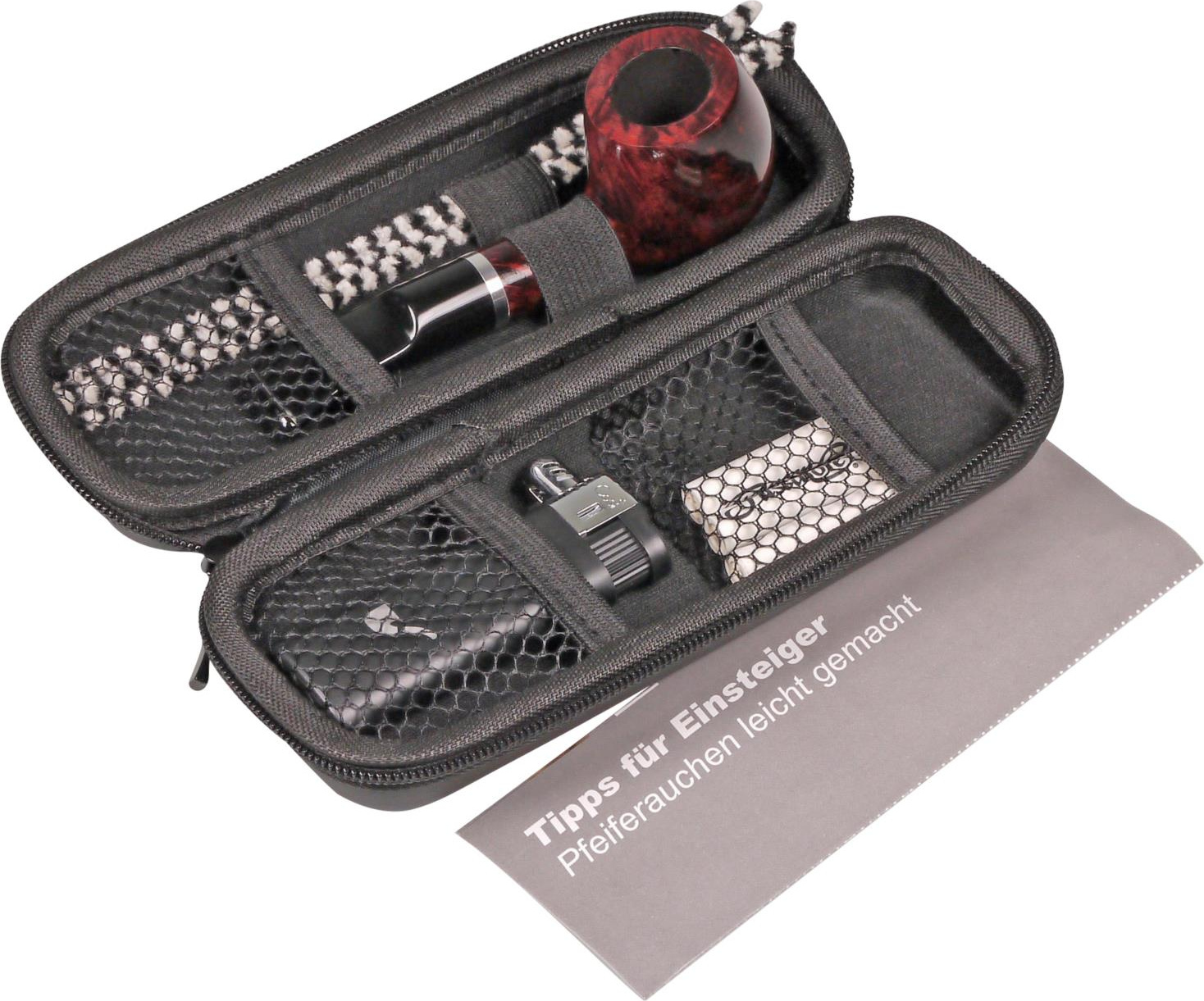 Pfeifen Einsteiger Set Passatore Pico Pfeife Hartbox Feuerzeug Filter Reiniger 